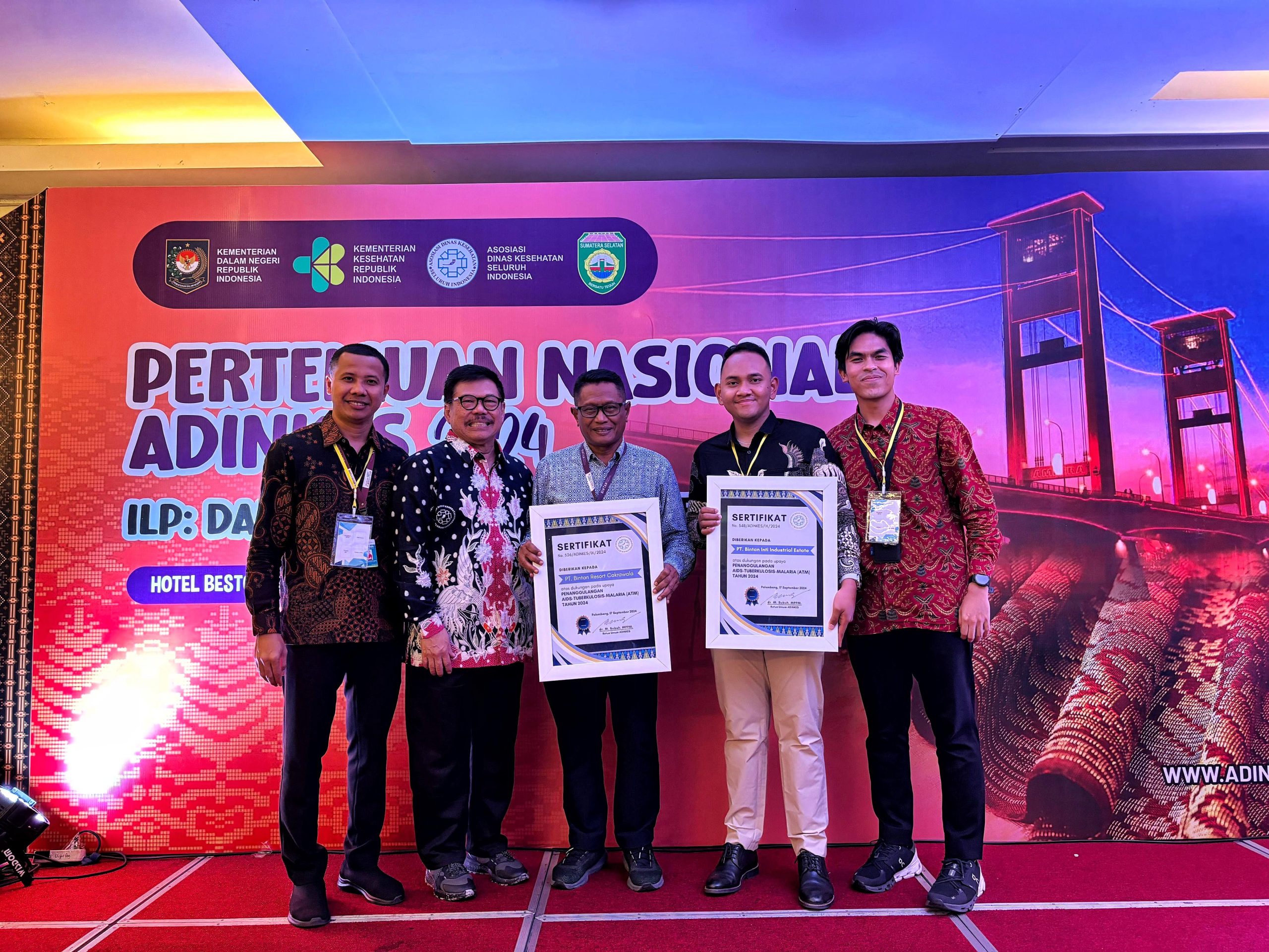 PT Bintan Resort Cakrawala (BRC) Recognized for Efforts in Combating AIDS, Tuberculosis, and Malaria