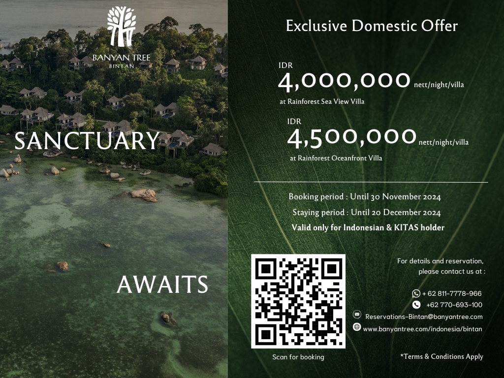 Banyan Tree Bintan: Exclusive Sanctuary Offer for WNI & KITAS Holders